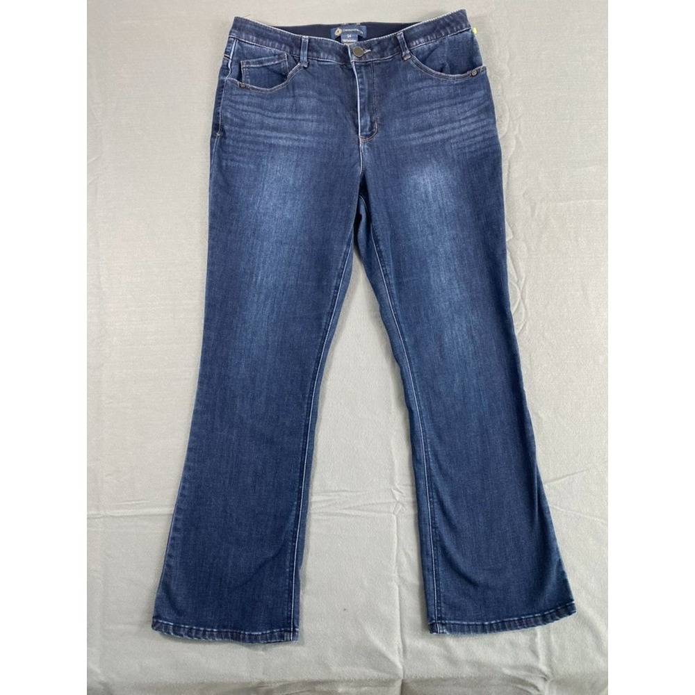 Democracy Ab Solution Jeans Women Sz 14 (35x30) Medium Wash Bootcut Flare